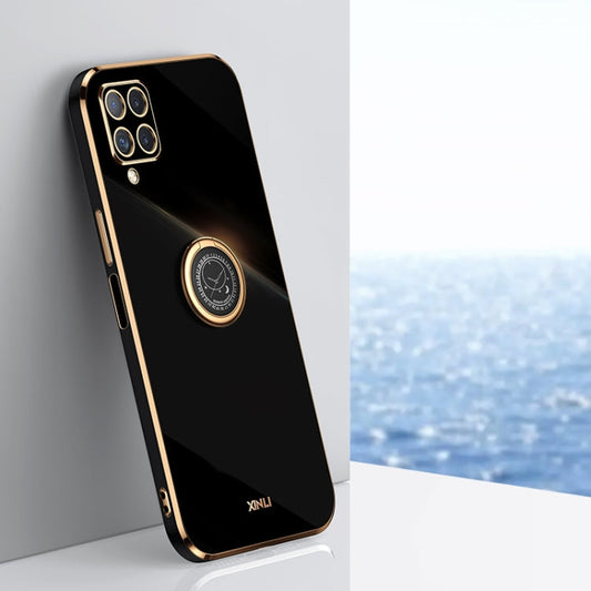 XINLI Straight Edge 6D Electroplate TPU Phone Case with Ring Holder, For Samsung Galaxy A22 4G, For Samsung Galaxy A72 5G, For Samsung Galaxy A82 5G, For Samsung Galaxy A52 5G