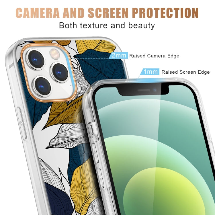 High Translucent Electroplating Flower Pattern TPU + PC Shockproof Case, For iPhone 11 Pro, For iPhone 12 Pro Max, For iPhone 11, For iPhone 11 Pro Max
