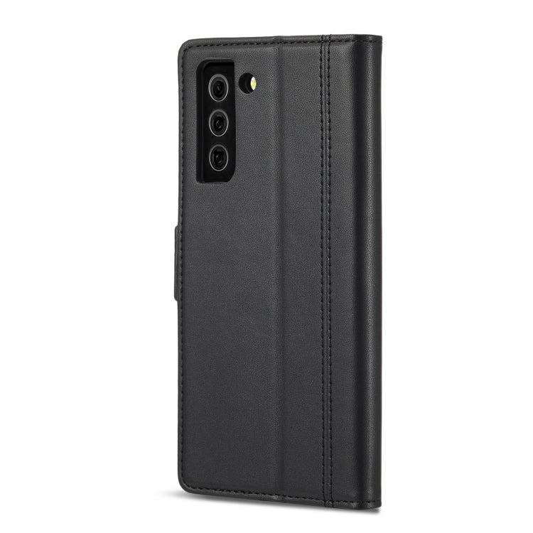 LC.IMEEKE Magnetic Buckle PU + TPU Horizontal Flip Leather Case with Holder & Card Slots & Wallet, For Samsung Galaxy S21 FE 5G