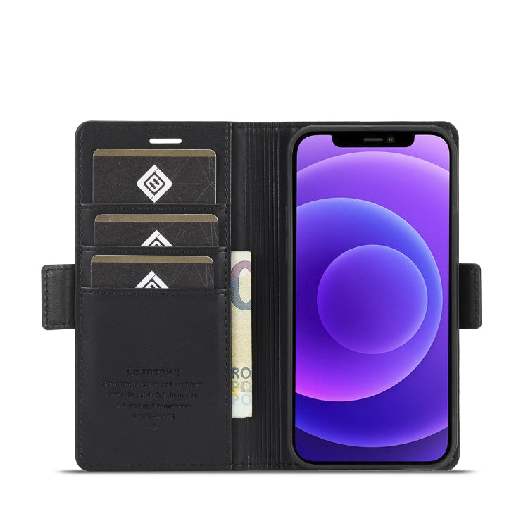 LC.IMEEKE Magnetic Buckle PU + TPU Horizontal Flip Leather Case with Holder & Card Slots & Wallet, For iPhone 12 / 12 Pro, For iPhone 12 mini