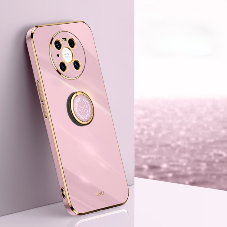 XINLI Straight Edge 6D Electroplate TPU Phone Case with Ring Holder, For Huawei Mate 40 Pro, For Huawei nova 6 5G, For Huawei nova 6 SE