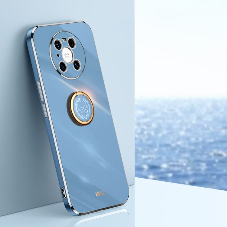 XINLI Straight Edge 6D Electroplate TPU Phone Case with Ring Holder, For Huawei Mate 40 Pro, For Huawei nova 6 5G, For Huawei nova 6 SE
