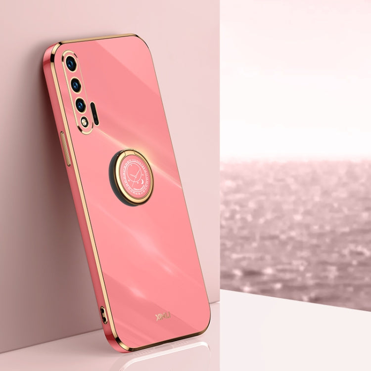 XINLI Straight Edge 6D Electroplate TPU Phone Case with Ring Holder, For Huawei Mate 40 Pro, For Huawei nova 6 5G, For Huawei nova 6 SE