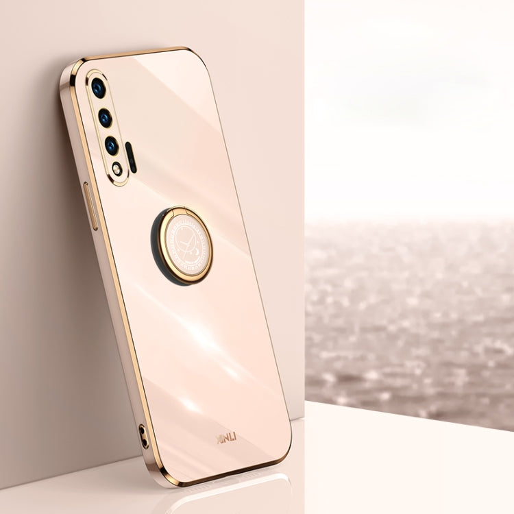 XINLI Straight Edge 6D Electroplate TPU Phone Case with Ring Holder, For Huawei Mate 40 Pro, For Huawei nova 6 5G, For Huawei nova 6 SE