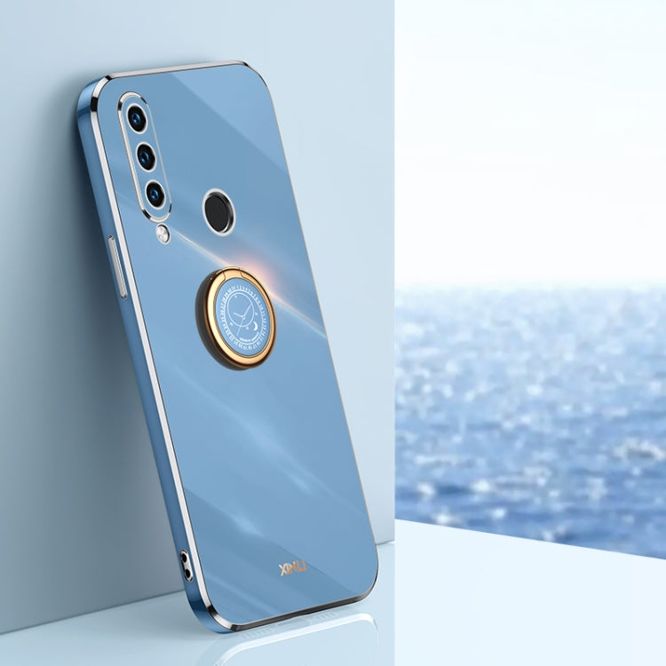 XINLI Straight Edge 6D Electroplate TPU Phone Case with Ring Holder, For Huawei P30, For Huawei P30 Pro, For Huawei P30 Lite