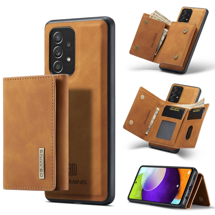 DG.MING M1 Series 3-Fold Multi Card Wallet + Magnetic Back Cover Shockproof Case with Holder Function, For Samsung Galaxy A52 5G / 4G, For Samsung Galaxy A72 5G / 4G, For Samsung Galaxy Note20, For Samsung Galaxy S20 FE