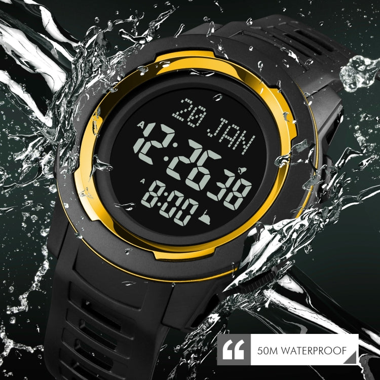 SKMEI 1729 Qibla Calendar Timing Multifunctional LED Digital Display Luminous Electronic Watch
