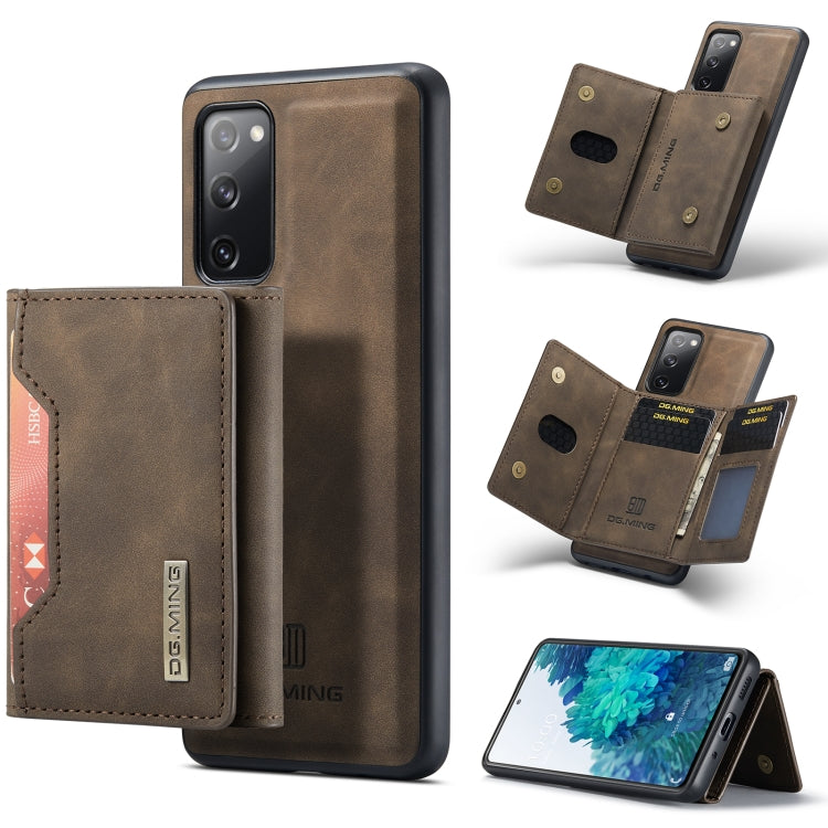 DG.MING M2 Series 3-Fold Multi Card Bag + Magnetic Back Cover Shockproof Case with Wallet & Holder Function, For Samsung Galaxy A52 5G / 4G, For Samsung Galaxy Note20, For Samsung Galaxy S20 FE