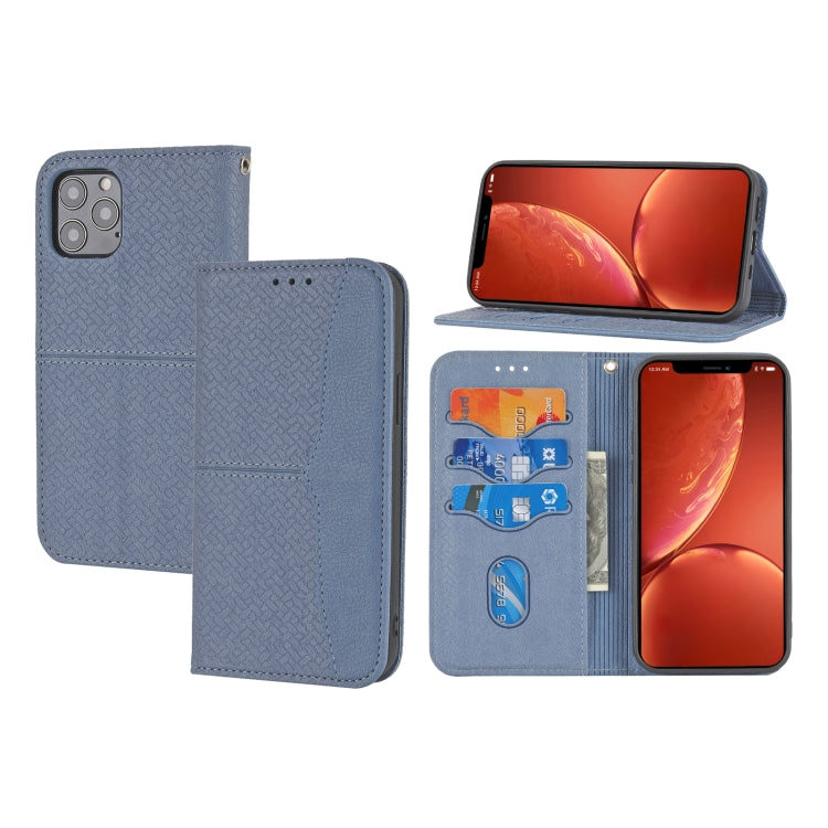 Woven Texture Stitching Magnetic Horizontal Flip PU Leather Case with Holder & Card Slots & Wallet & Lanyard, For iPhone 13 Pro, For iPhone 13 Pro Max, For iPhone SE 2022 / SE 2020 / 8 / 7, For iPhone XR