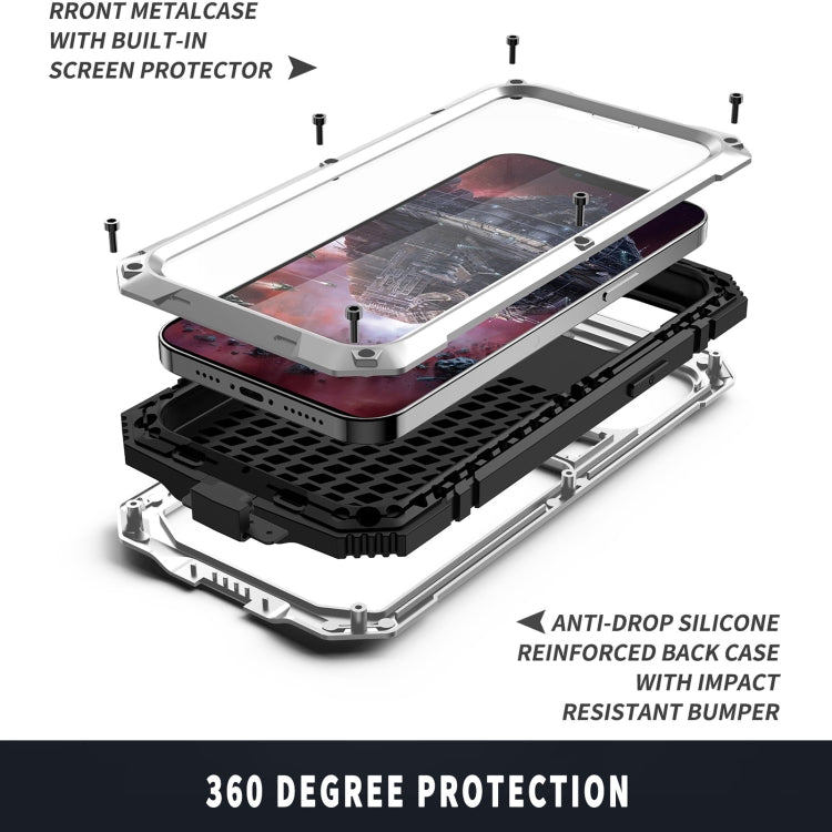 R-JUST Shockproof Waterproof Dust-proof Metal + Silicone Protective Case with Holder, For iPhone 13 mini, For iPhone 13, For iPhone 13 Pro, For iPhone 13 Pro Max