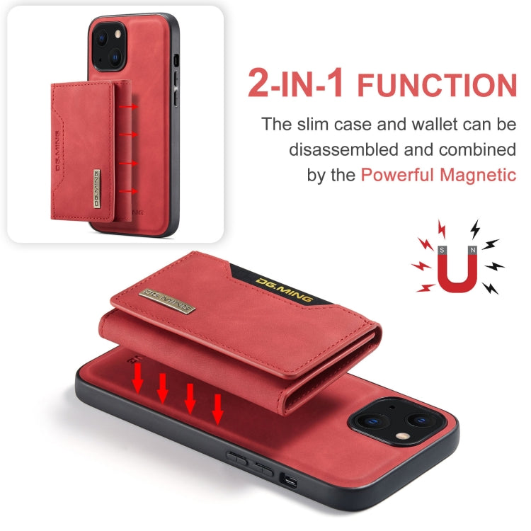 DG.MING M2 Series 3-Fold Card Bag + Magnetic Shockproof Case with Wallet & Holder Function, For iPhone 13 mini, For iPhone 13, For iPhone 13 Pro, For iPhone 13 Pro Max