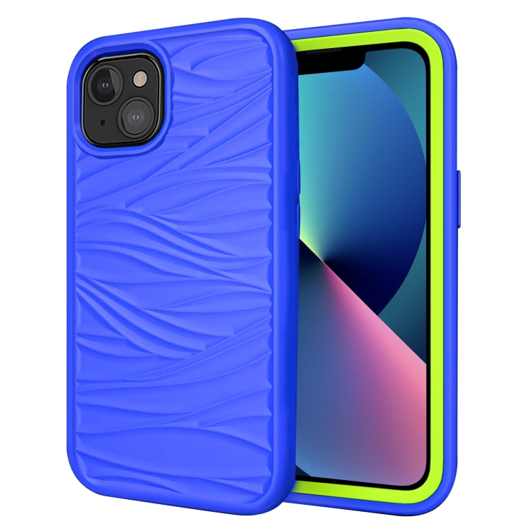 Wave Pattern 3 in 1 Silicone + PC Shockproof Protective Case, For iPhone 13 mini, For iPhone 13, For iPhone 13 Pro