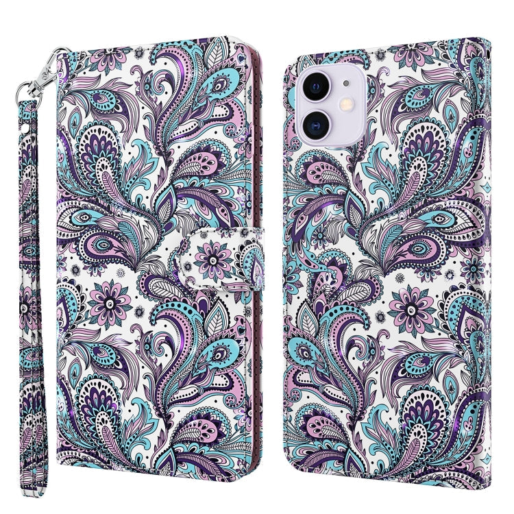 3D Painting Pattern Horizontal Flip TPU + PU Leather Case with Holder & Card Slots & Wallet, For iPhone 13 mini, For iPhone 13
