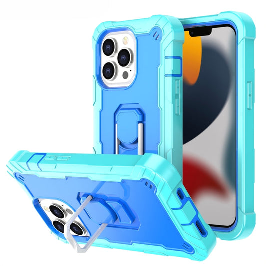 PC + Rubber 3-layers Shockproof Protective Case with Rotating Holder, For iPhone 13 Pro, For iPhone 13 Pro Max