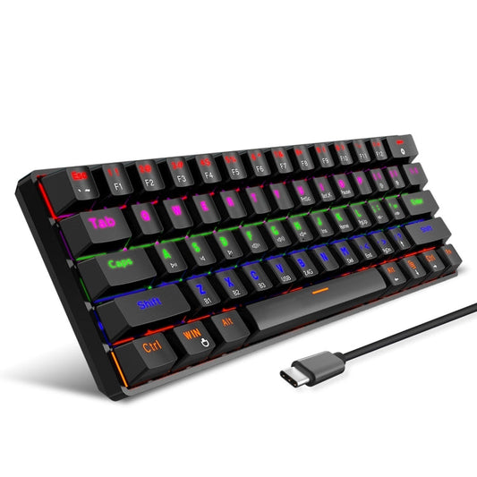 HXSJ L800 61 Keys Bluetooth 5.0 / 2.4G Wireless / Type-C Wired Three Modes Blue Shaft Mechanical Keyboard