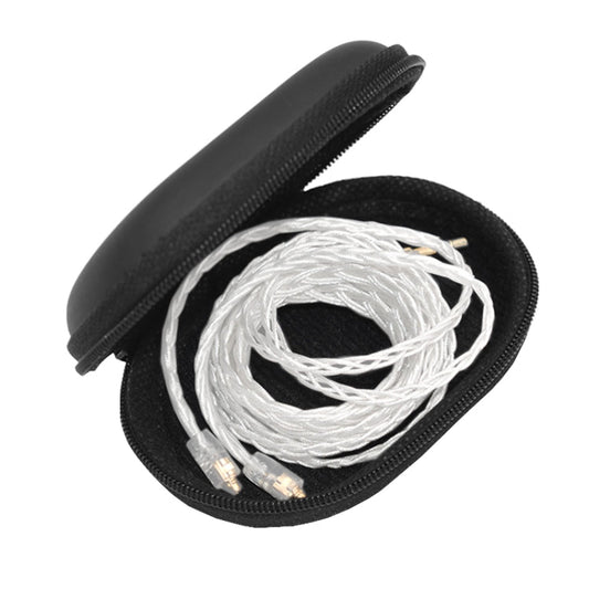 KZ Portable PU Leather Oval Data Cable Charger Earphone Storage Box, Oval