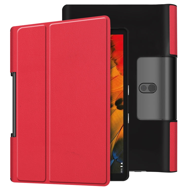 Custer Texture Horizontal Flip Leather Case with Two-folding Holder, For Lenovo Yoga Smart Tab