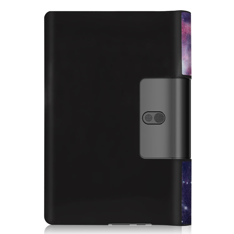 Color Drawing Pattern Horizontal Flip Leather Case with Two-folding Holder, For Lenovo Yoga Smart Tab