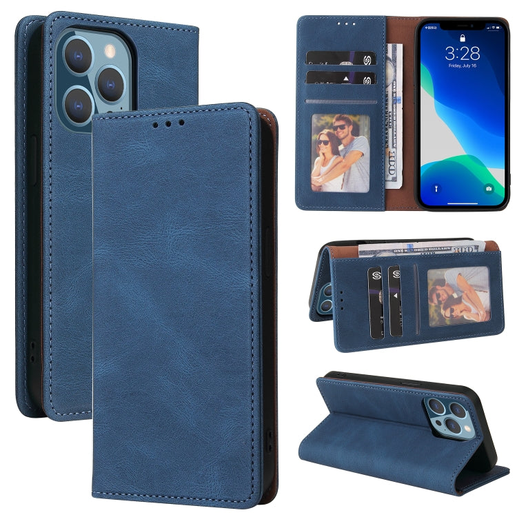 Simple Suction Closure Horizontal Flip Leather Case with Holder & Card Slot & Wallet, For iPhone 13 Pro Max, For iPhone 13 Pro, For iPhone 13, For iPhone 13 mini, For iPhone 12 Pro Max, For iPhone 12 / 12 Pro