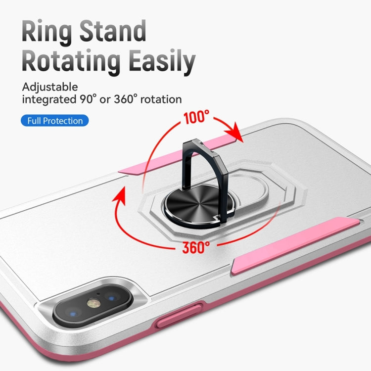 Pioneer Armor Heavy Duty PC + TPU Shockproof Case with Holder, For iPhone XS Max
