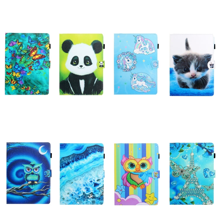 Universal Colored Drawing Horizontal Flip PU Leather Case with Holder & Card Slot, 7 inch, 8 inch, 10 inch