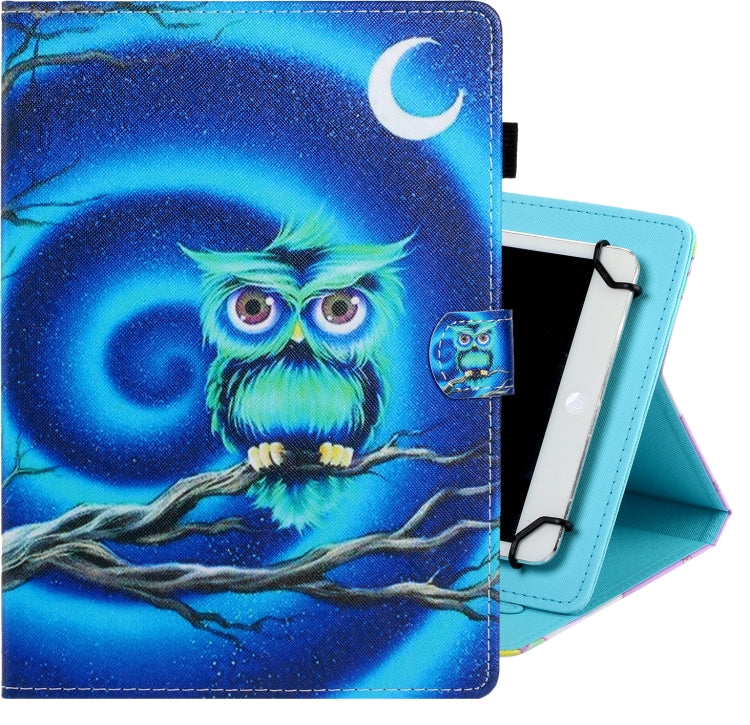 Universal Colored Drawing Horizontal Flip PU Leather Case with Holder & Card Slot, 7 inch, 8 inch, 10 inch