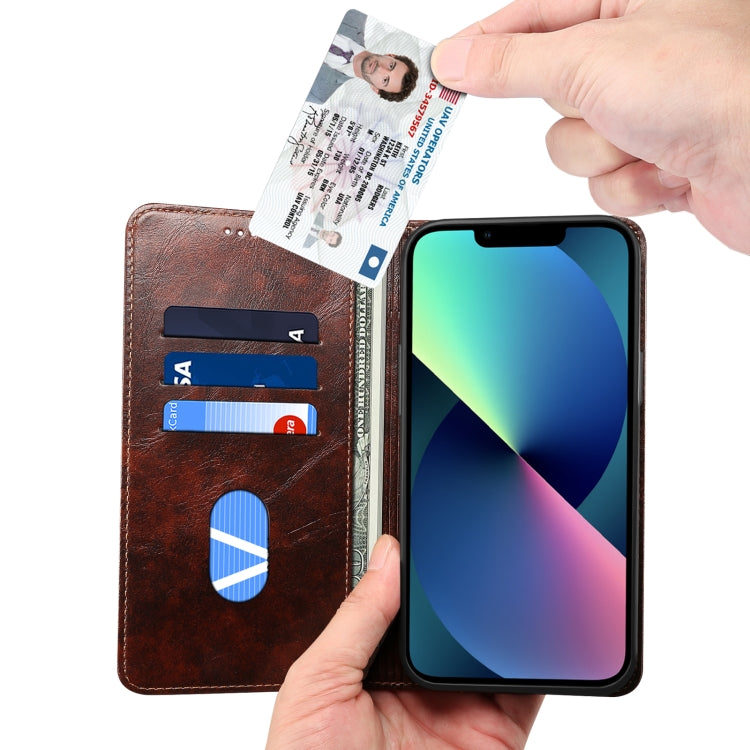 Baroque Simple Horizontal Flip Leather Case with Holder & Card Slots & Wallet, For iPhone 13 mini, For iPhone 13, For iPhone 13 Pro, For iPhone 13 Pro Max