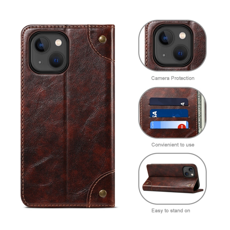 Baroque Simple Horizontal Flip Leather Case with Holder & Card Slots & Wallet, For iPhone 13 mini, For iPhone 13, For iPhone 13 Pro, For iPhone 13 Pro Max