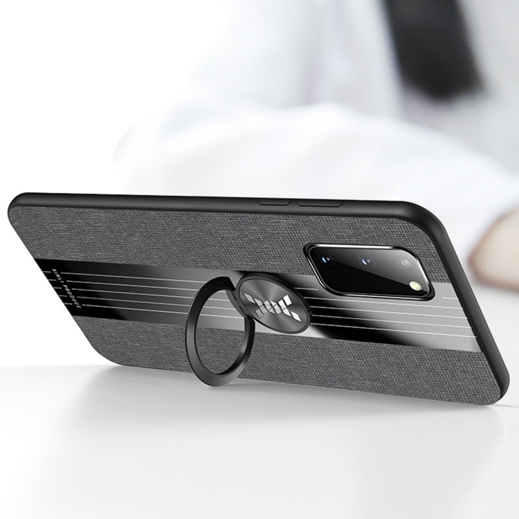 XINLI Stitching Cloth Textue Shockproof TPU Protective Case with Ring Holder, For Samsung Galaxy S20, For Samsung Galaxy S20 FE, For Samsung Galaxy S20+, For Samsung Galaxy S20 Ultra, For Samsung Galaxy S21 5G