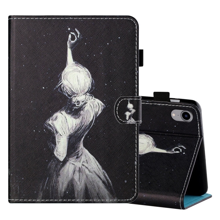 Coloured Drawing Stitching Horizontal Flip Leather Case with Holder & Card Slot & Sleep / Wake-up Function, For iPad mini 2024 / mini 6, For iPad mini 6