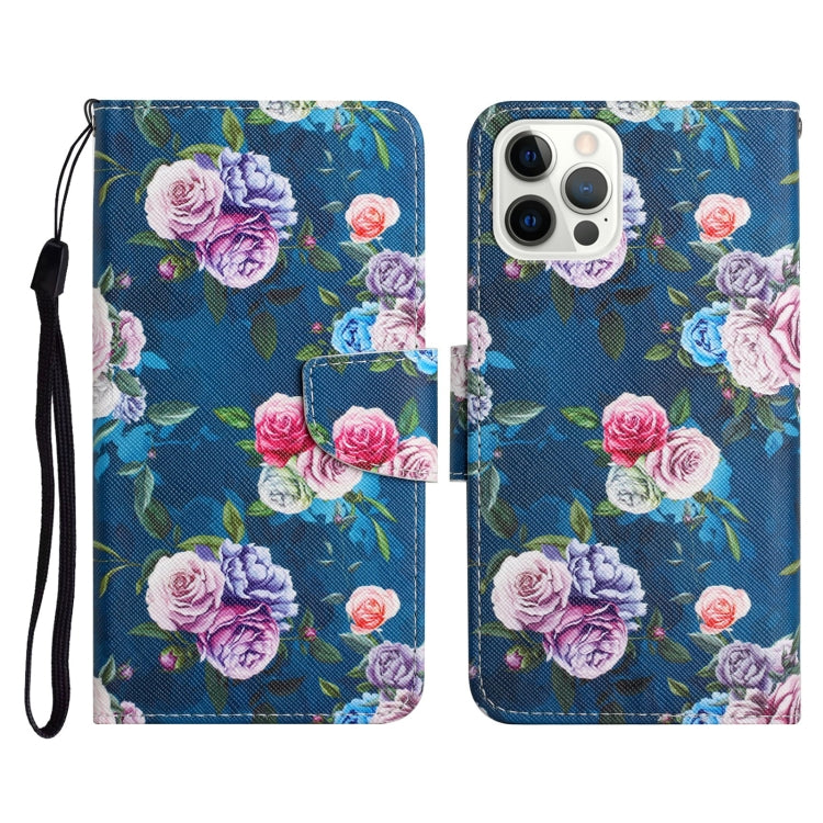 Painted Pattern Horizontal Flip Leather Case with Holder & Card Slot & Wallet, For iPhone 12 / 12 Pro