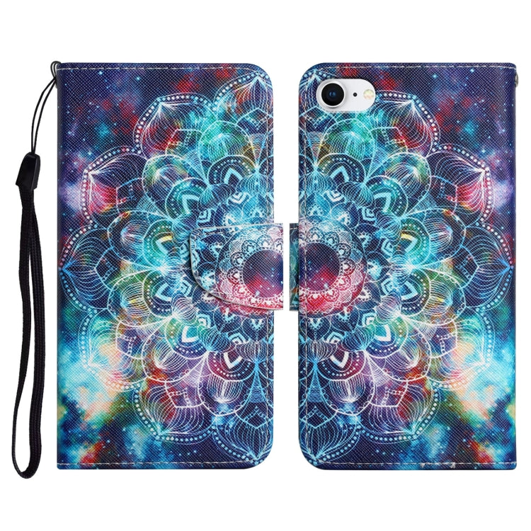 Painted Pattern Horizontal Flip Leather Case with Holder & Card Slot & Wallet, For iPhone SE 2022 / SE 2020 / 8 / 7