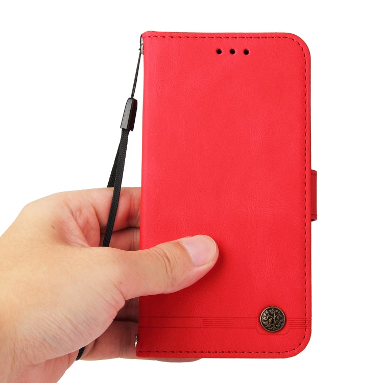 Skin Feel Life Tree Metal Button Horizontal Flip Leather Case with Holder & Card Slot & Wallet & Photo Frame & Strap, For iPhone 12 mini, For iPhone 12 / 12 Pro, For iPhone 12 Pro Max, For iPhone 11