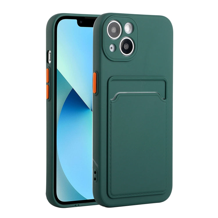Card Slot Design Shockproof TPU Protective Case, For iPhone 13, For iPhone 13 mini