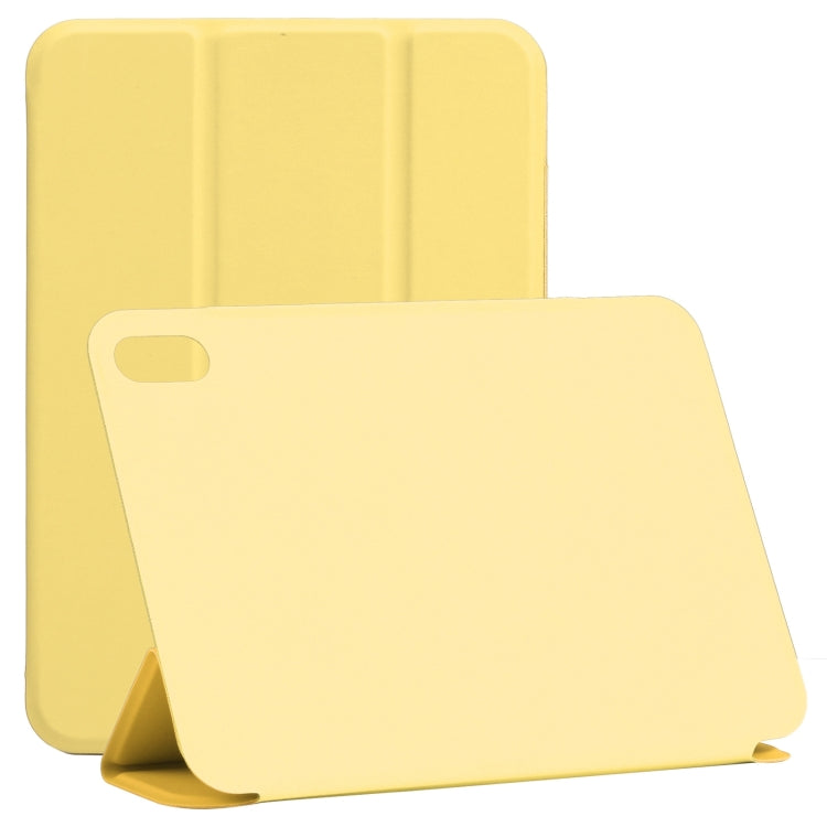 Horizontal Flip Ultra-thin Double-sided Clip Non-buckle Magnetic PU Tablet Leather Case With Three-folding Holder & Sleep / Wake-up Function, For iPad mini 2024 / mini 6