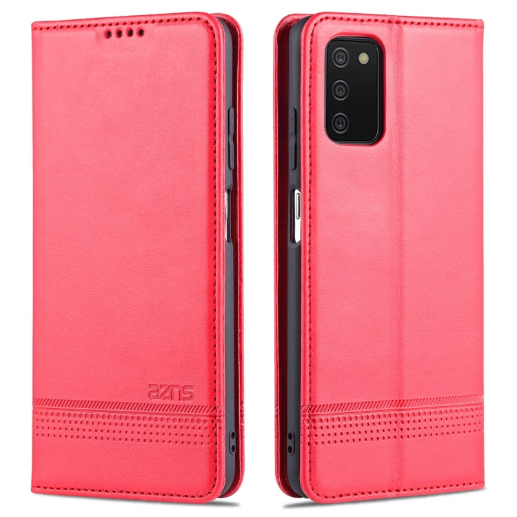 AZNS Magnetic Calf Texture Horizontal Flip Leather Case with Card Slots & Holder & Wallet, For Samsung Galaxy A03s 166mm