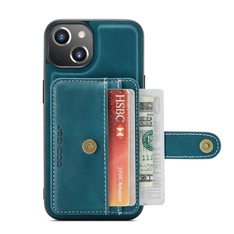 JEEHOOD Anti-theft Brush Magnetic PU + TPU Protective Case with Card Slot, For iPhone 13 mini, For iPhone 13, For iPhone 13 Pro, For iPhone 13 Pro Max