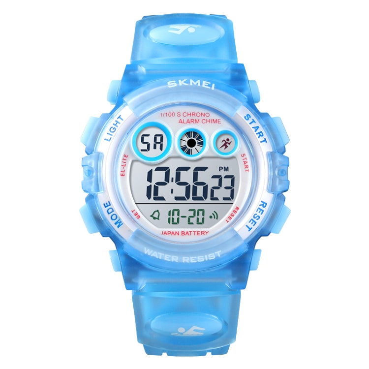 SKMEI 1451 LED Digital Stopwatch Chronograph Luminous Children Sports Electronic Watch, 1451(Black Shell Blue Circle), 1451(Transparent Pink Blue), 1451(Transparent Purple), 1451(Transparent Sky Blue), 1451(Transparent Rose Red)                        ...