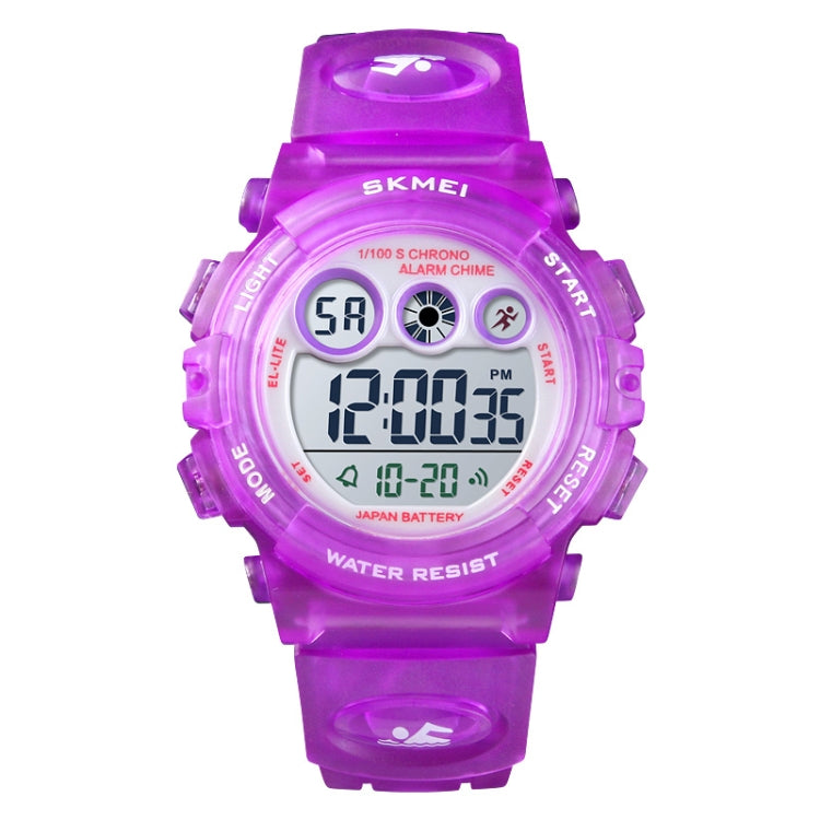 SKMEI 1451 LED Digital Stopwatch Chronograph Luminous Children Sports Electronic Watch, 1451(Black Shell Blue Circle), 1451(Transparent Pink Blue), 1451(Transparent Purple), 1451(Transparent Sky Blue), 1451(Transparent Rose Red)                        ...