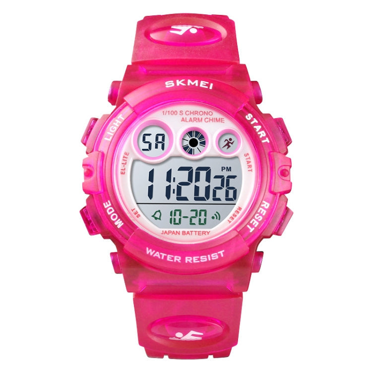 SKMEI 1451 LED Digital Stopwatch Chronograph Luminous Children Sports Electronic Watch, 1451(Black Shell Blue Circle), 1451(Transparent Pink Blue), 1451(Transparent Purple), 1451(Transparent Sky Blue), 1451(Transparent Rose Red)                        ...