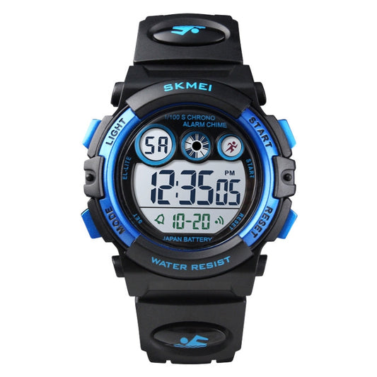 SKMEI 1451 LED Digital Stopwatch Chronograph Luminous Children Sports Electronic Watch, 1451(Black Shell Blue Circle), 1451(Transparent Pink Blue), 1451(Transparent Purple), 1451(Transparent Sky Blue), 1451(Transparent Rose Red)