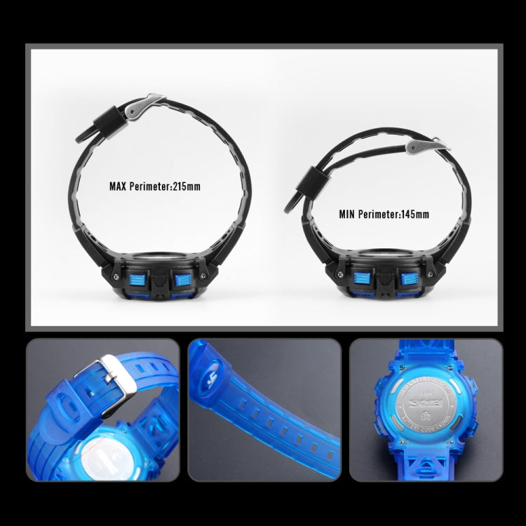 SKMEI 1451 LED Digital Stopwatch Chronograph Luminous Children Sports Electronic Watch, 1451(Black Shell Blue Circle), 1451(Transparent Pink Blue), 1451(Transparent Purple), 1451(Transparent Sky Blue), 1451(Transparent Rose Red)                        ...