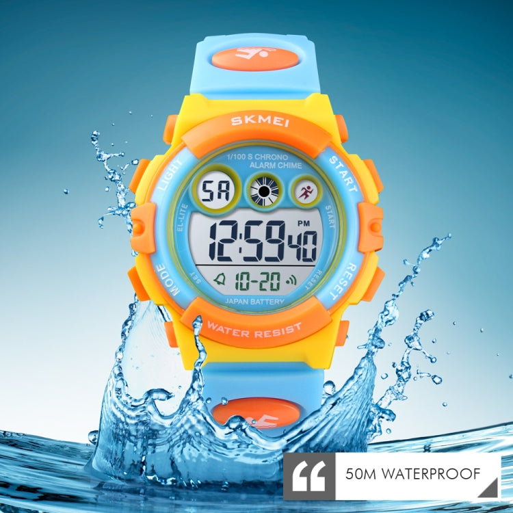 SKMEI 1451 LED Digital Stopwatch Chronograph Luminous Children Sports Electronic Watch, 1451(Black Shell Blue Circle), 1451(Transparent Pink Blue), 1451(Transparent Purple), 1451(Transparent Sky Blue), 1451(Transparent Rose Red)                        ...