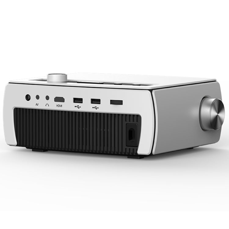 YG430 Android Version 1920x1080 2500 Lumens Portable Home Theater LCD HD Projector, Plug Type:EU Plug(Silver)