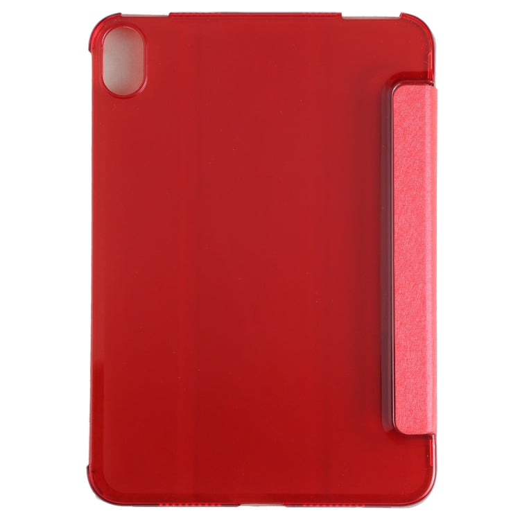 Silk Texture Three-fold Horizontal Flip Leather Tablet Case with Holder, For iPad mini 2024 / mini 6