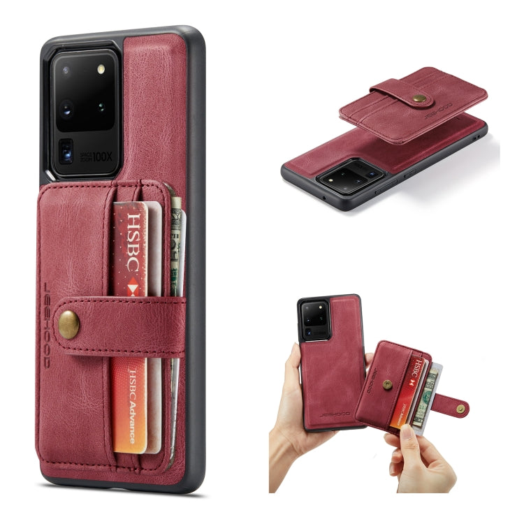 JEEHOOD RFID Blocking Anti-Theft Magnetic PU + TPU Phone Case with Card Slot, For Samsung Galaxy A32 5G, For Samsung Galaxy A12 5G, For Samsung Galaxy A52 5G / 4G, For Samsung Galaxy A72 5G / 4G, For Samsung Galaxy A71 5G, For Samsung Galaxy Note20 Ult...
