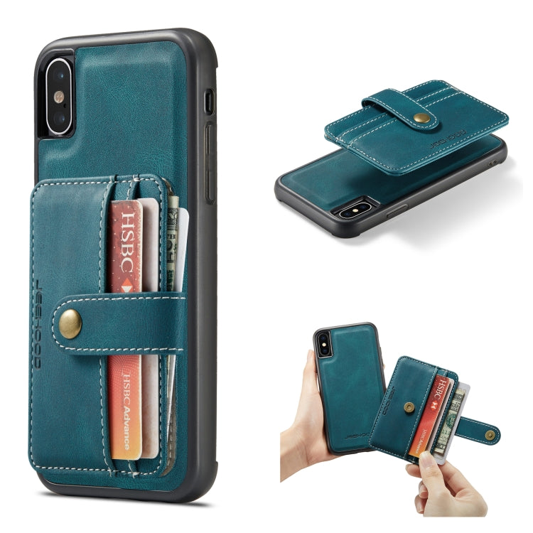 JEEHOOD RFID Blocking Anti-Theft Wallet Phone Case, For iPhone XS Max, For iPhone SE 2022 / SE 2020 / 7 / 8, For iPhone 7 Plus / 8 Plus