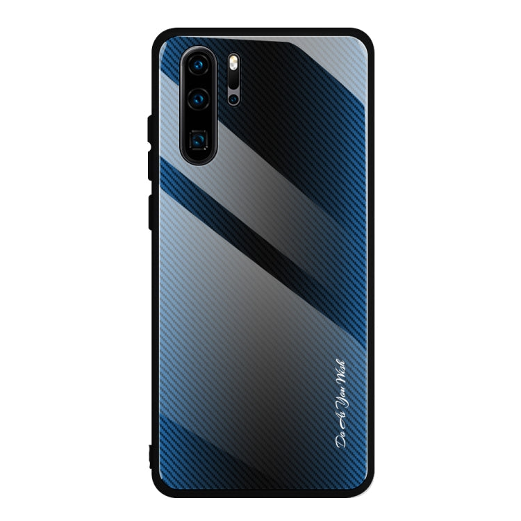 Texture Gradient Glass Protective Case, For Honor 9X, For OnePlus 7, For Huawei Mate 30 Pro, For Huawei P30 Pro