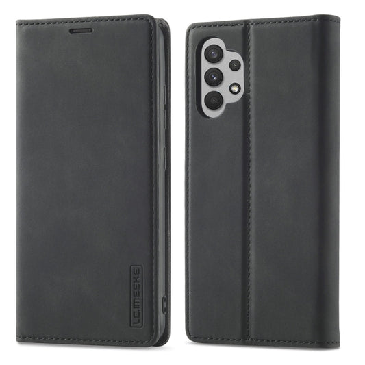 LC.IMEEKE Strong Magnetism Matte TPU + PU Leather Case, For Samsung Galaxy A32 4G