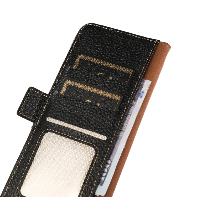 KHAZNEH Side-Magnetic Litchi Genuine Leather RFID Phone Case, For Samsung Galaxy A72 5G, For Samsung Galaxy A82 5G, For Samsung Galaxy F62 / M62, For Samsung Galaxy M32, For Samsung Galaxy M52 5G, For Samsung Galaxy S20 FE